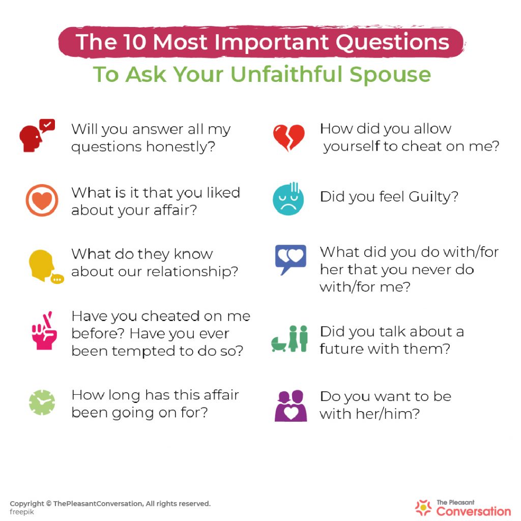 10 Questions To Ask Your Unfaithful Spouse Thepleasantconversation