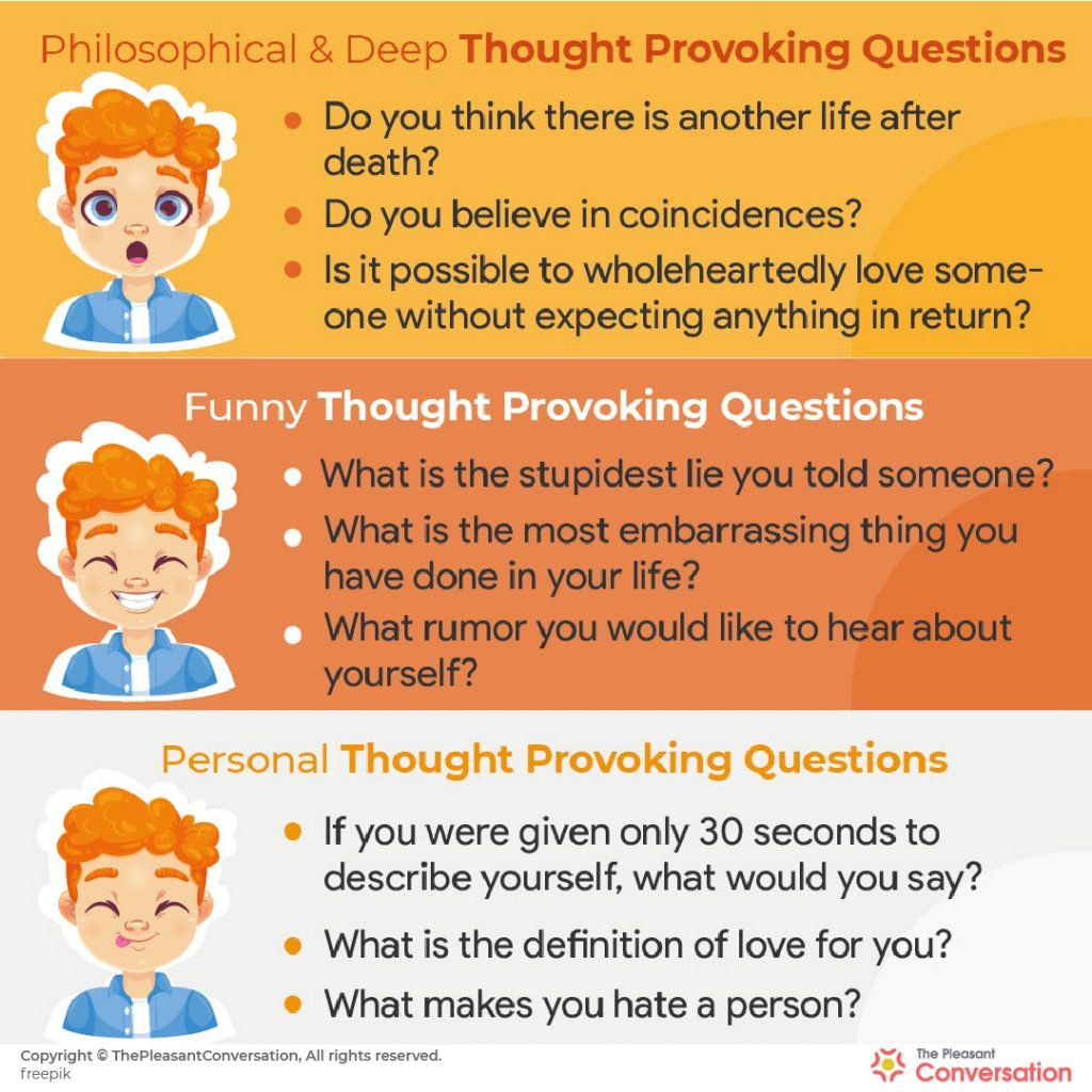 300 Thought Provoking Questions for Interesting Conversations | Deep  Thought Questions