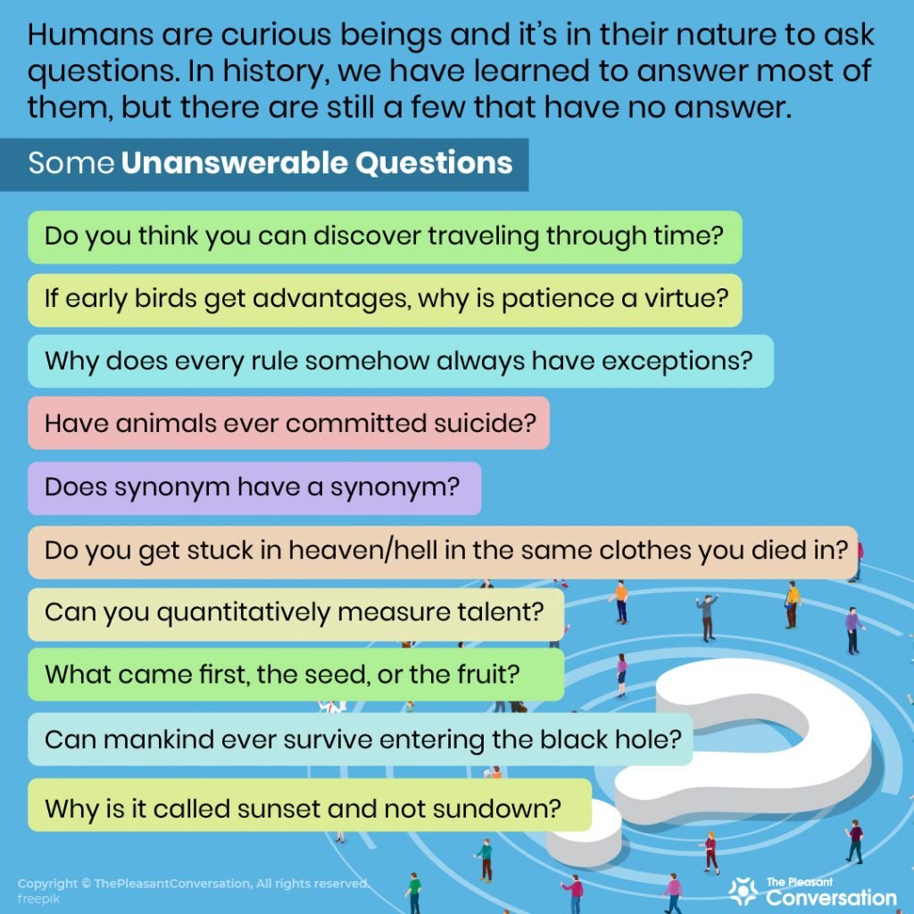 300 Unanswerable Questions That Has No Answer | ThePleasantConversation