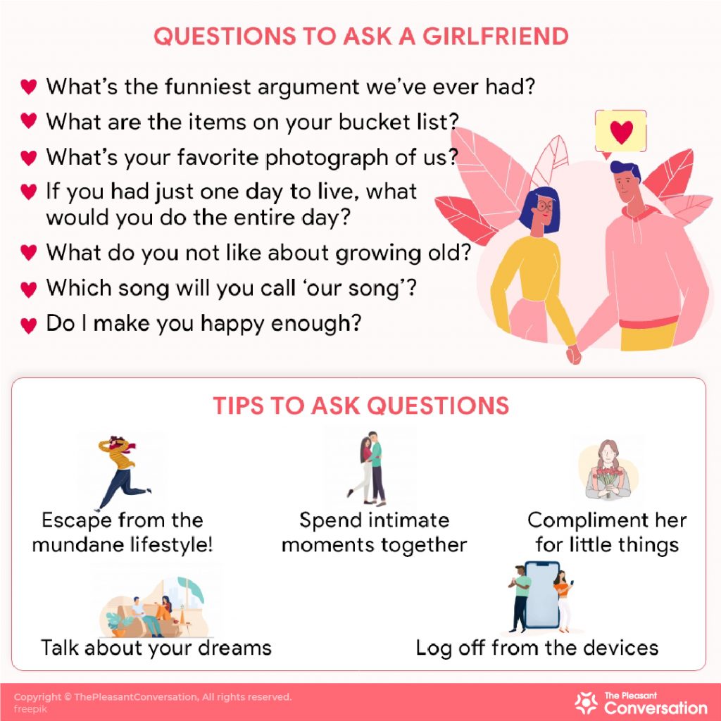 To what questions girlfriend ask your good are 120+ Romantic