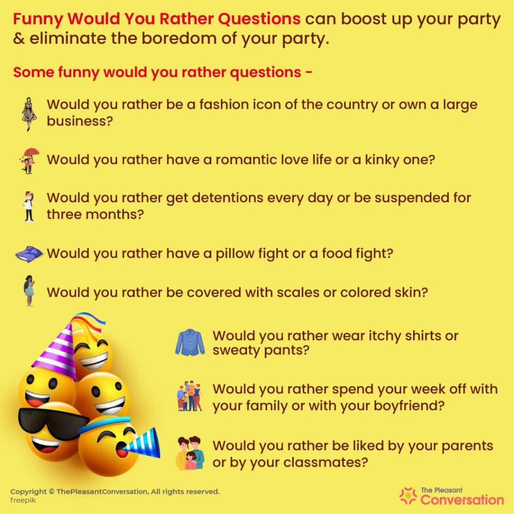 Would you rather questions funny