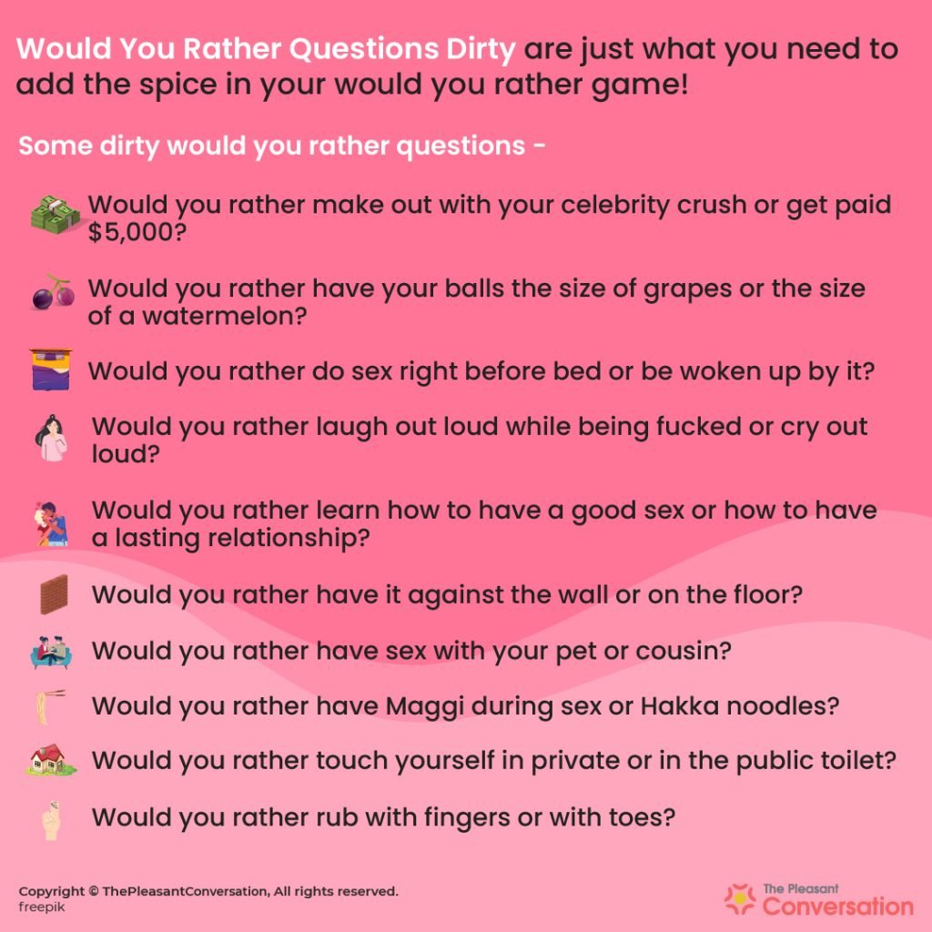 funniest would you rather questions dirty