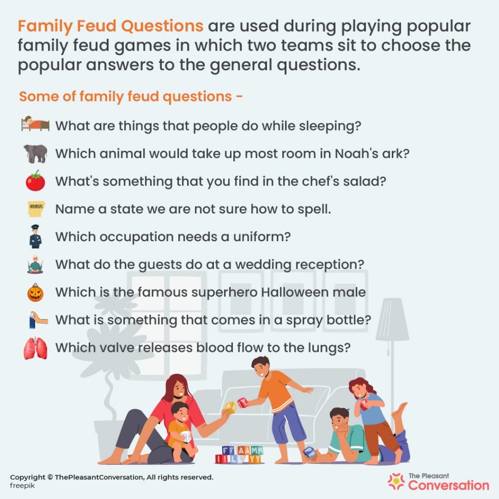 500 Family Feud Questions & Answers To play for a Wild Game Night