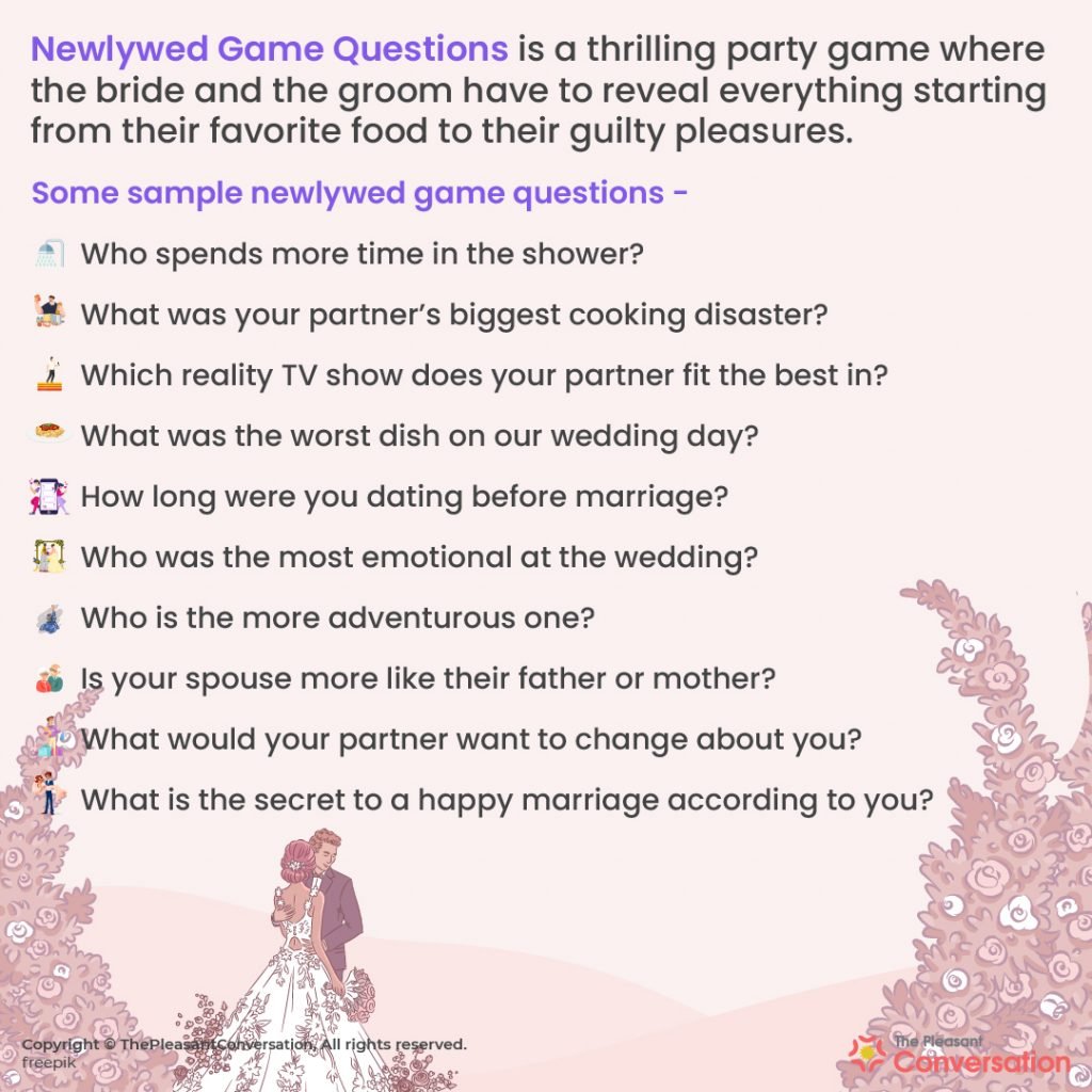 500+ Newlywed Game Questions to Have Fun with the Newlyweds