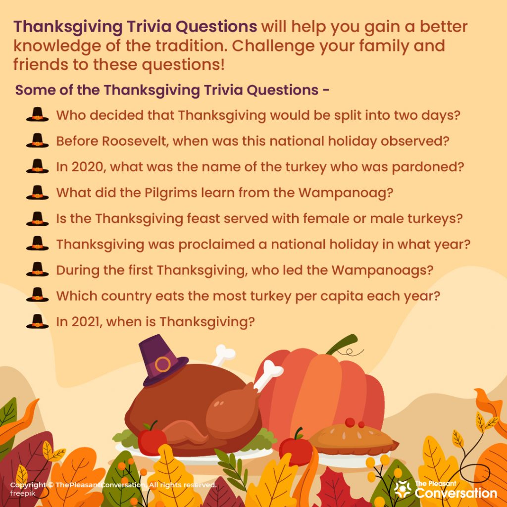 500 Thanksgiving Trivia Questions and Answers with Fun Facts
