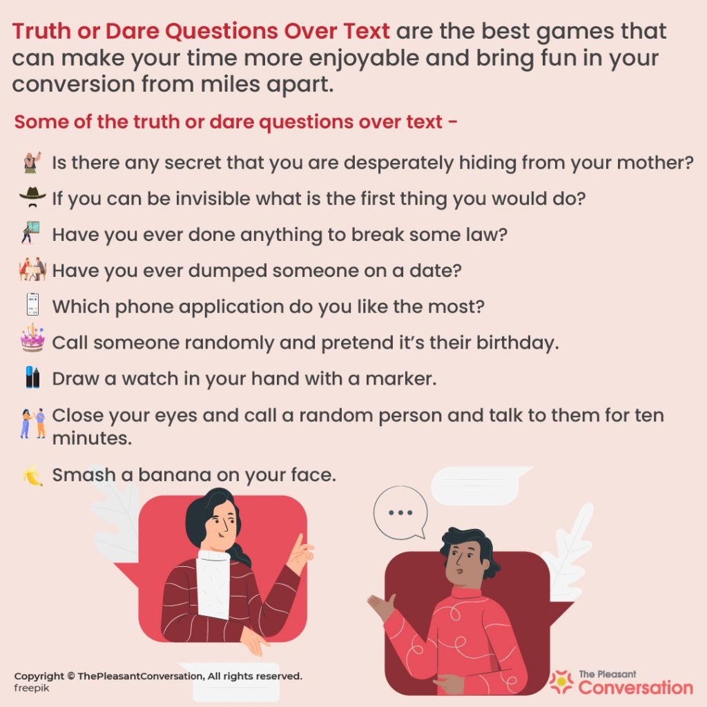 900+ Truth or Dare Questions Over Text - The Master List!