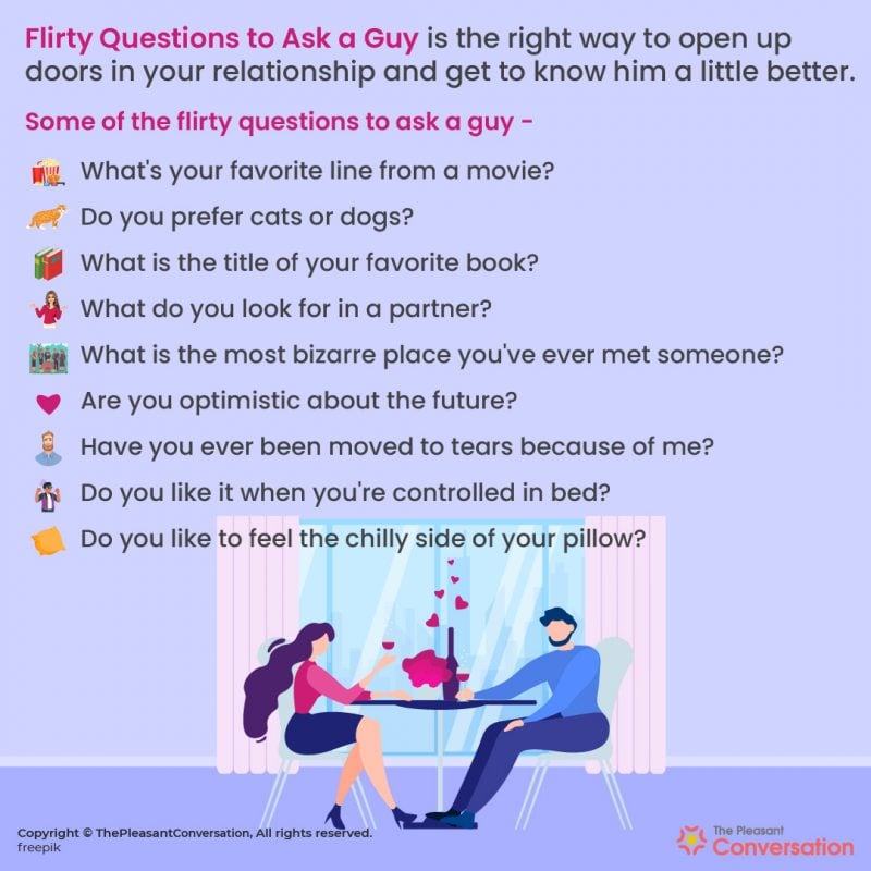 500 Flirty Questions To Ask A Guy The Only List Youll Need 