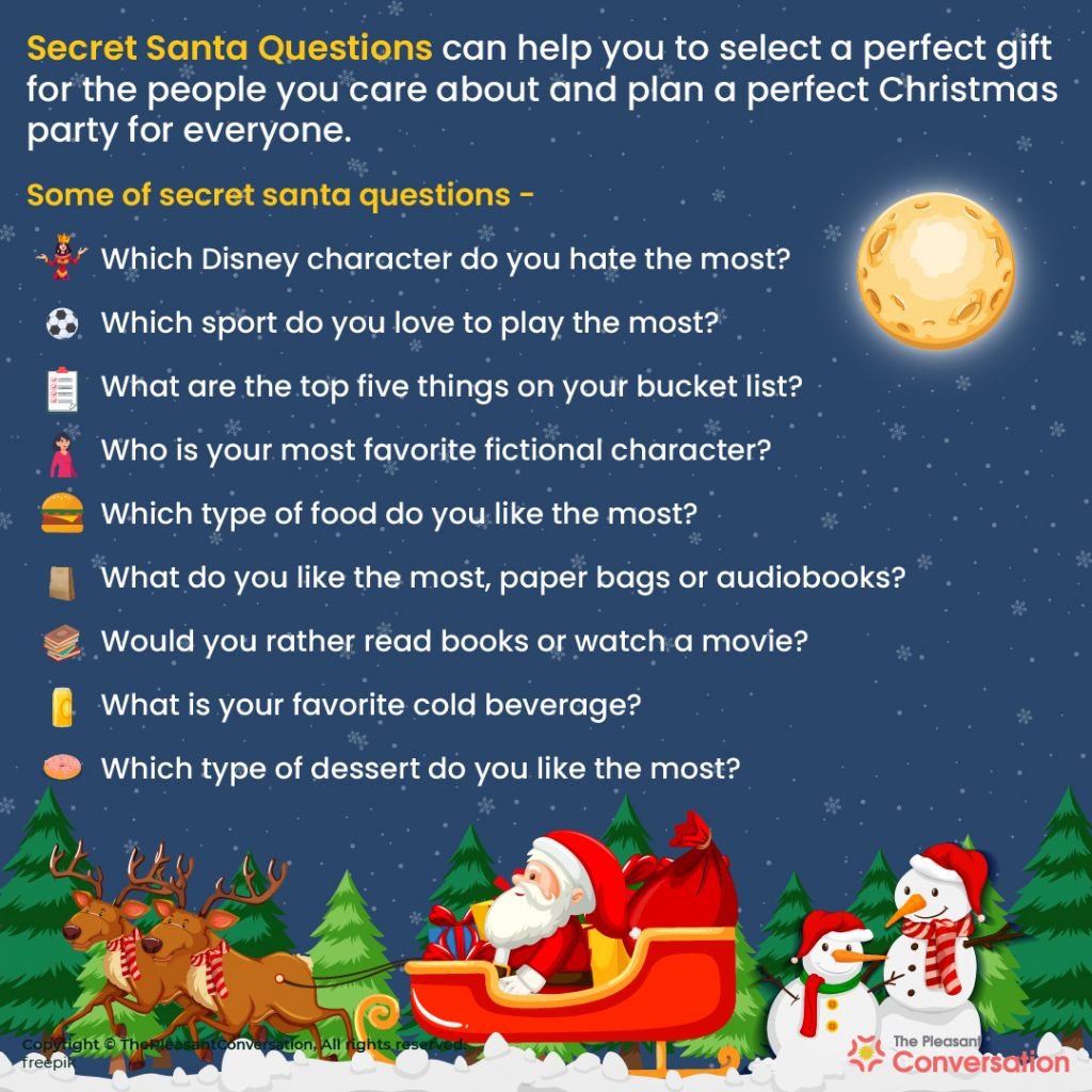 700 Secret Santa Questions to Select the Perfect Christmas Gift