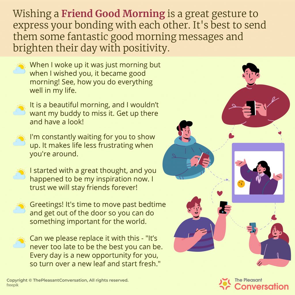 Friend Good Morning Infographic
